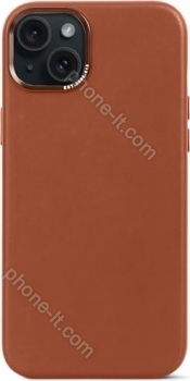 Decoded Leather Back Cover for Apple iPhone 15 Plus Tan 