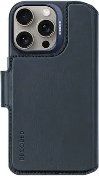 Decoded Leather Detachable wallet case для Apple iPhone 16 Pro Navy Blue