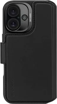 Decoded Leather Detachable wallet case для Apple iPhone 16 black
