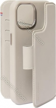 Decoded Leather Detachable wallet MagSafe for Apple iPhone 15 Plus Clay 