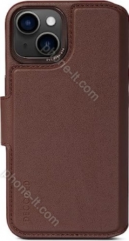Decoded Leather Detachable wallet MagSafe for Apple iPhone 14 Plus chocolate Brown 