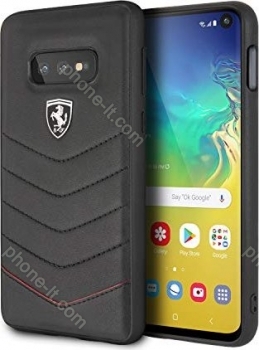 Ferrari Hard case Heritage Quilted Leather for Samsung Galaxy S10e black 