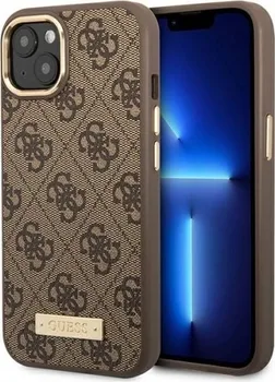Guess Hard case 4G MagSafe для Apple iPhone 14 Plus brown