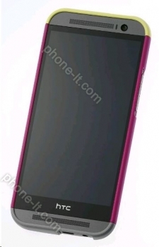 HTC HC-C940 Double Dip Hard Shell for One (M8) pink/yellow/grey 