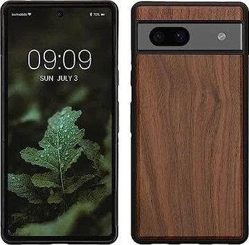 KWMobile Hard wooden Cover для Гугл Пиксель 7a темный коричневый