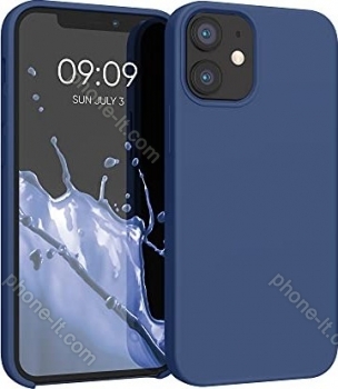 KWMobile TPU Silicone case for Apple iPhone 12 mini dark blue 