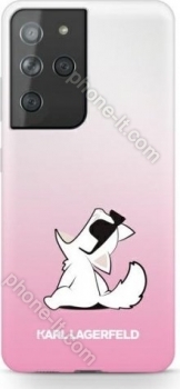 Karl Lagerfeld Hard case Choupette Fun for Samsung Galaxy S21 Ultra pink 