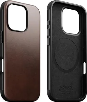 Nomad modern Horween Leather case для Apple iPhone 16 Pro Rustic Brown