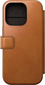 Nomad modern Leather Folio для Эпл Айфон 16 Про English Tan