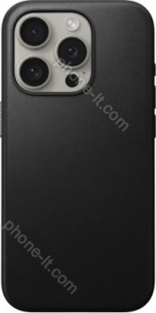 Nomad modern Leather case for Apple iPhone 15 Pro black 
