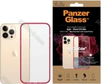 PanzerGlass clear case colour AntiBacterial for Apple iPhone 13 Pro Max Tangerine Limited Edition 