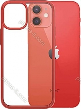 PanzerGlass clear case colour AntiBacterial Limited Edition for Apple iPhone 12 Pro Max red 