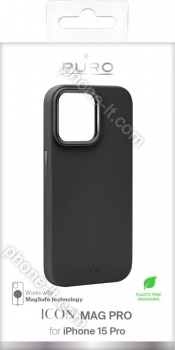 Puro Icon Mag Pro Cover for Apple iPhone 15 Pro black 