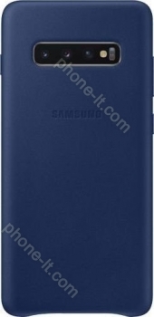 Samsung Leather Cover for Galaxy S10+ navy blue 