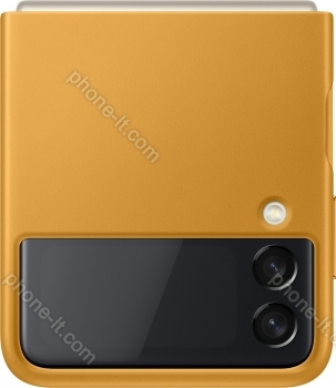 Samsung Leather Cover for Galaxy Z Flip 3 Mustard 