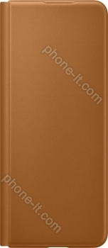 Samsung Leather Flip Cover for Galaxy Z Fold 3 5G Camel 