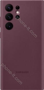 Samsung Silicone Cover for Galaxy S22 Ultra Burgundy 