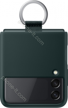 Samsung Silicone Cover with ring for Galaxy Z Flip 3 5G green 