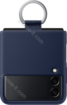 Samsung Silicone Cover with ring for Galaxy Z Flip 3 5G Navy 