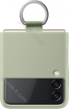 Samsung Silicone Cover with ring for Galaxy Z Flip 3 5G olive Green 