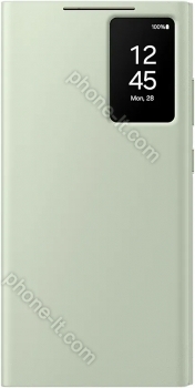 Samsung Smart View wallet case for Galaxy S24 Ultra light green 
