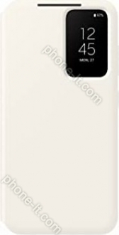 Samsung Smart View wallet case for Galaxy S23 Cream 