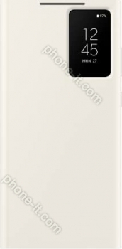 Samsung Smart View wallet case for Galaxy S23 Ultra Cream 