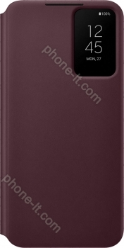 Samsung Smart clear View Cover for Galaxy S22+ Burgundy 