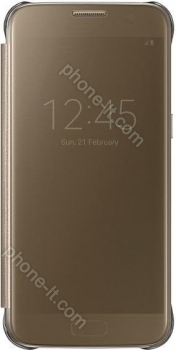 Samsung clear View Cover for Galaxy S7 gold 