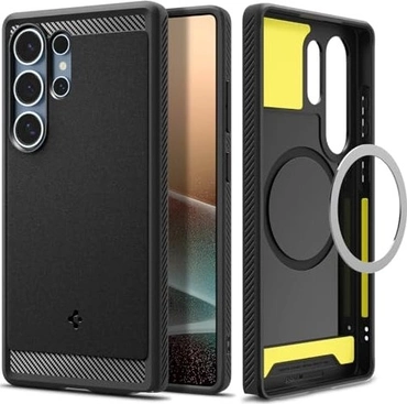 Spigen Rugged Armor MagFit для Самсунг Галакси S25 Ультра Matte черный