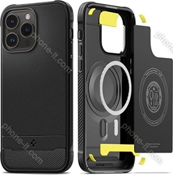 Spigen Rugged Armor MagFit for Apple iPhone 14 Pro Matte Black 