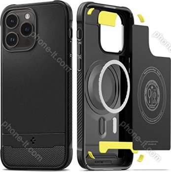 Spigen Rugged Armor MagFit for Apple iPhone 14 Pro Max Matte Black 
