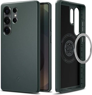 Spigen Thin Fit MagFit для Самсунг Галакси S25 Ультра Abyss зеленый