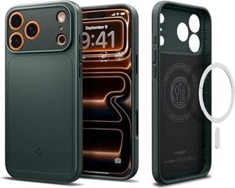 Spigen Thin Fit (MagFit) для Apple iPhone 17 Pro abyss зеленый