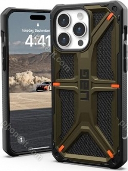 UAG Monarch Pro Kevlar case for Apple iPhone 15 Pro Max Kevlar Elemental Green 