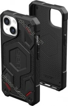 UAG Monarch Pro Kevlar case with MagSafe for Apple iPhone 15 Kevlar Black