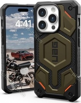 UAG Monarch Pro Kevlar case with MagSafe for Apple iPhone 15 Pro Kevlar Elemental Green 