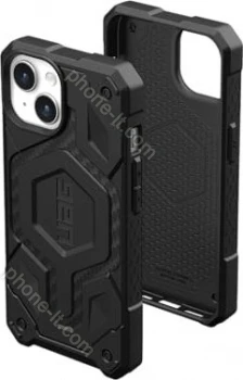 UAG Monarch Pro case with MagSafe for Apple iPhone 15 Plus carbon Fiber