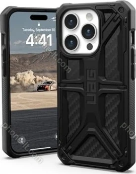 UAG Monarch case for Apple iPhone 15 Pro carbon Fiber