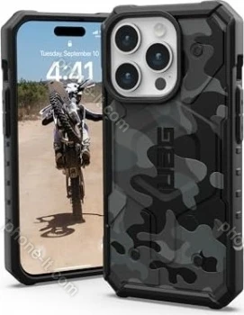 UAG Pathfinder SE case with MagSafe for Apple iPhone 15 Pro Black Midnight Camo