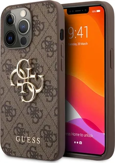 Guess Hard Cover 4G Metal Logo для Apple iPhone 13 Pro Max Brown
