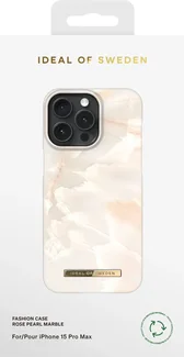 iDeal of Sweden Fashion Case для Apple iPhone 15 Pro Max Rose Pearl Marble