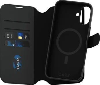 PanzerGlass Care Feature Case Tango Two-in-One Wallet MagSafe для Apple iPhone 16 Plus Black