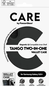 PanzerGlass Care Feature Case Tango Two-in-One Wallet Magnetic Qi для Samsung Galaxy S25+ Black
