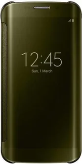 Samsung Clear View Cover для Galaxy S6 Edge gold