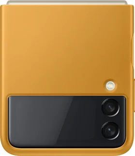 Samsung Leather Cover для Galaxy Z Flip 3 Mustard