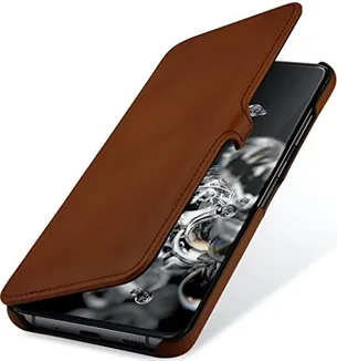 Stilgut Book Type Leather Case Clip для Samsung Galaxy S20 Ultra Brown