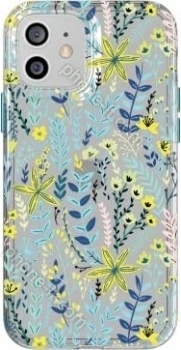 tech21 Evo Art Botanical Garden for Apple iPhone 12/12 Pro blue