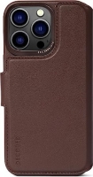 Decoded Leather Detachable wallet MagSafe for Apple iPhone 14 Pro chocolate Brown 