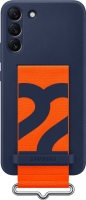 Samsung Silicone Cover with strap for Galaxy S22+ Navy 